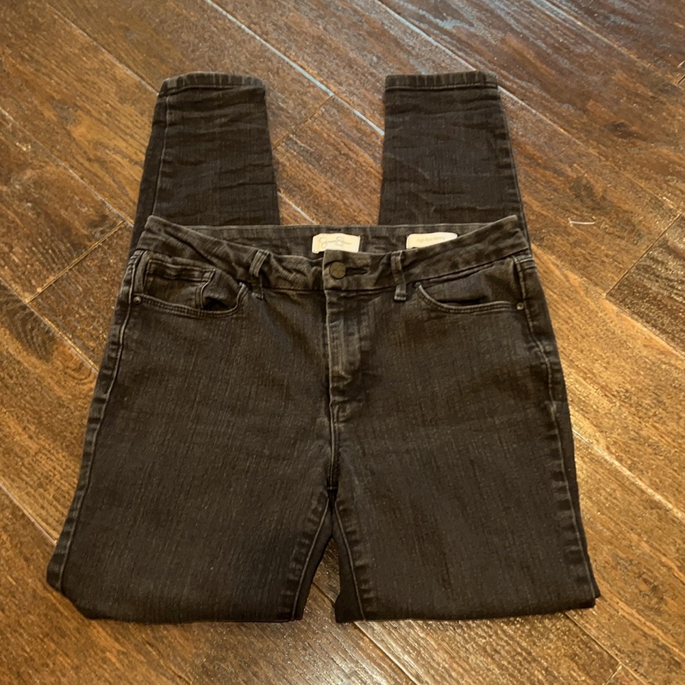 Jessica Simpson high rise skinny jeans in black size 6/28 EUC